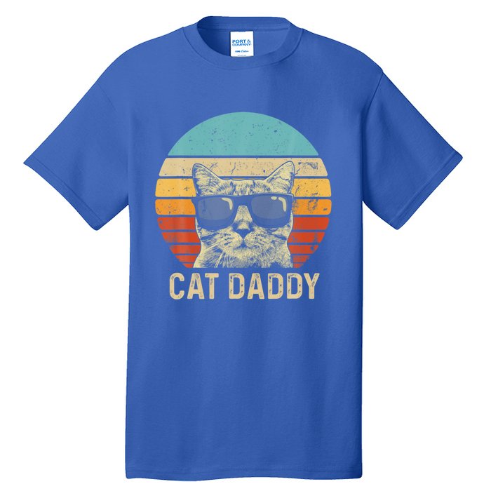 Vintage Cat Daddy Funny Cat Lover Gift Cat Dad Fathers Gift Tall T-Shirt