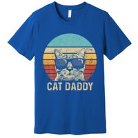 Vintage Cat Daddy Funny Cat Lover Gift Cat Dad Fathers Gift Premium T-Shirt