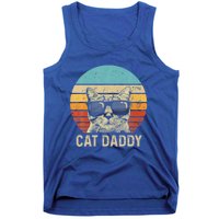 Vintage Cat Daddy Funny Cat Lover Gift Cat Dad Fathers Gift Tank Top