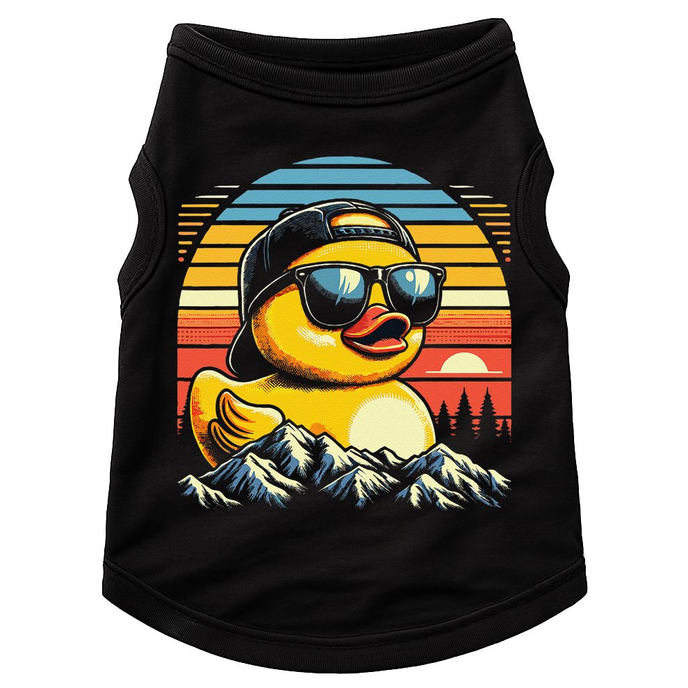 Vintage Cool Duck With Sunglasses  Funny Ducks Doggie Tank