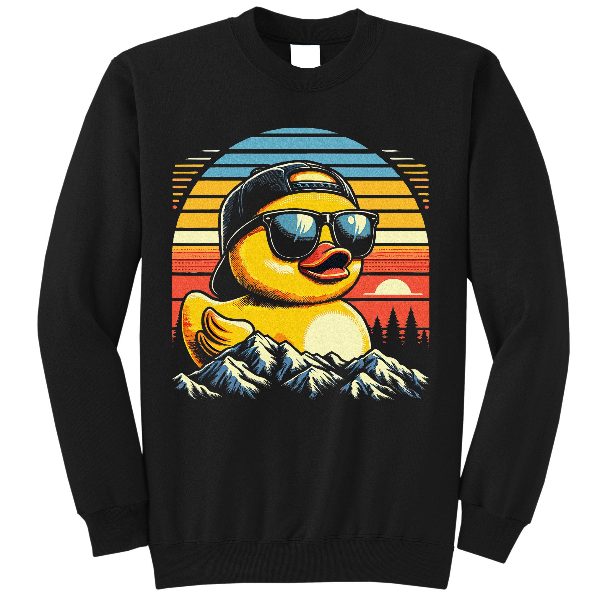 Vintage Cool Duck With Sunglasses  Funny Ducks Sweatshirt