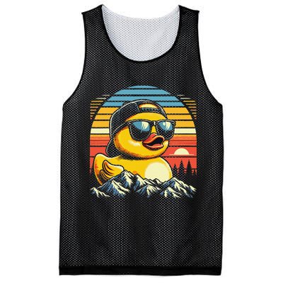 Vintage Cool Duck With Sunglasses  Funny Ducks Mesh Reversible Basketball Jersey Tank