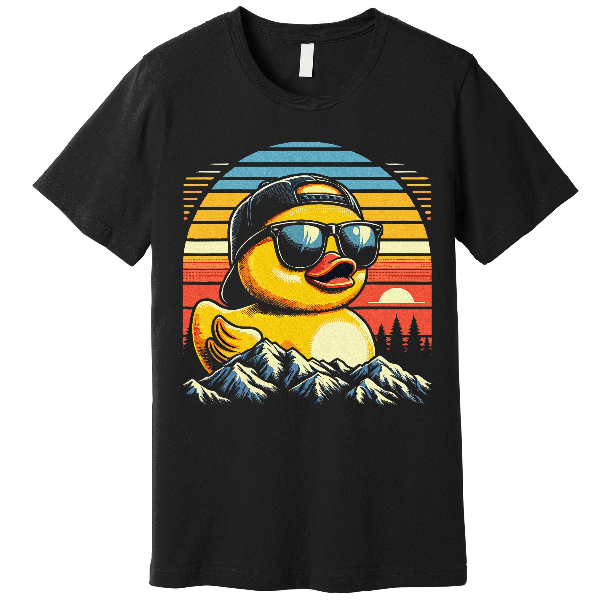 Vintage Cool Duck With Sunglasses  Funny Ducks Premium T-Shirt