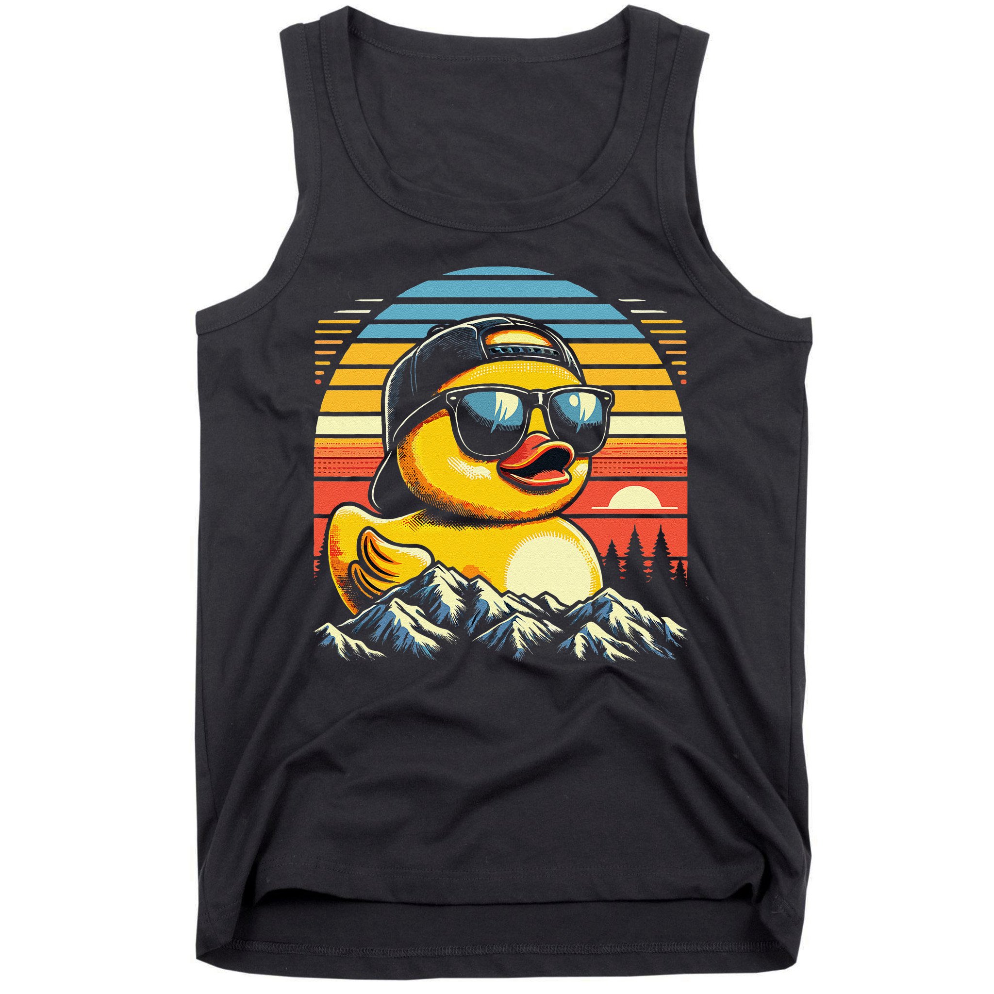 Vintage Cool Duck With Sunglasses  Funny Ducks Tank Top