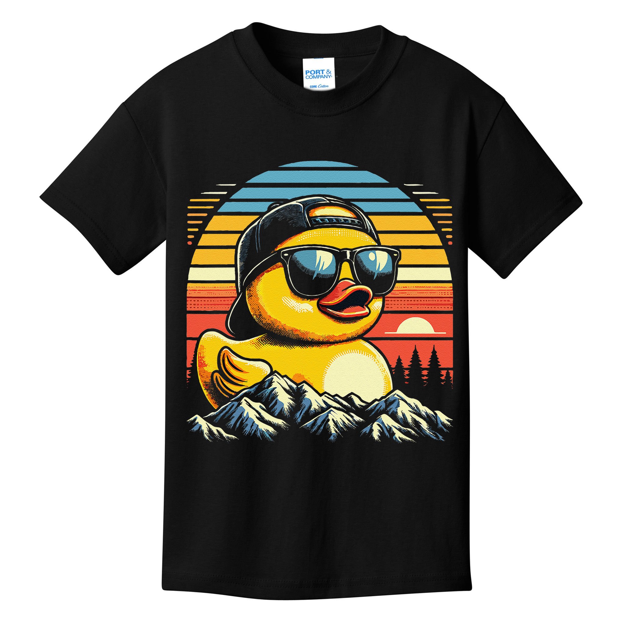 Vintage Cool Duck With Sunglasses  Funny Ducks Kids T-Shirt