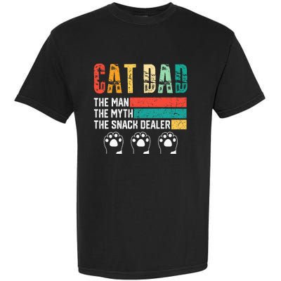 Vintage Cat Dad The Man The Myth Snack Dealer Garment-Dyed Heavyweight T-Shirt