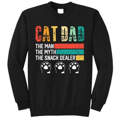 Vintage Cat Dad The Man The Myth Snack Dealer Sweatshirt