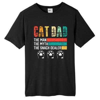 Vintage Cat Dad The Man The Myth Snack Dealer Tall Fusion ChromaSoft Performance T-Shirt