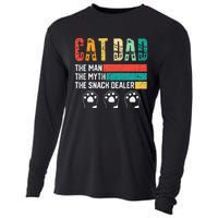 Vintage Cat Dad The Man The Myth Snack Dealer Cooling Performance Long Sleeve Crew