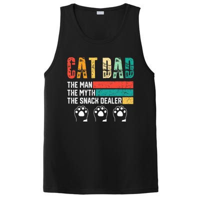 Vintage Cat Dad The Man The Myth Snack Dealer PosiCharge Competitor Tank