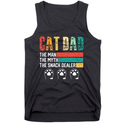 Vintage Cat Dad The Man The Myth Snack Dealer Tank Top