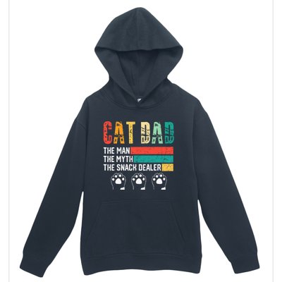 Vintage Cat Dad The Man The Myth Snack Dealer Urban Pullover Hoodie