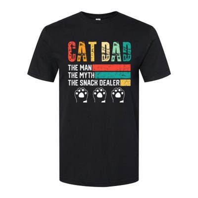 Vintage Cat Dad The Man The Myth Snack Dealer Softstyle CVC T-Shirt