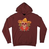 Vintage Cinco De Mayo Sombrero Skull Hoodie