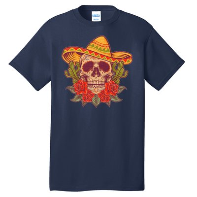 Vintage Cinco De Mayo Sombrero Skull Tall T-Shirt