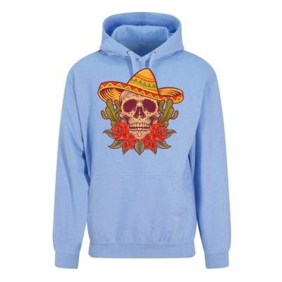 Vintage Cinco De Mayo Sombrero Skull Unisex Surf Hoodie