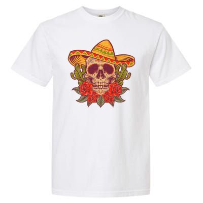 Vintage Cinco De Mayo Sombrero Skull Garment-Dyed Heavyweight T-Shirt