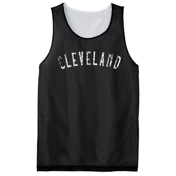 Vintage Cleveland Distressed Cle Mesh Reversible Basketball Jersey Tank