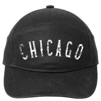 Vintage Chicago Distressed 7-Panel Snapback Hat