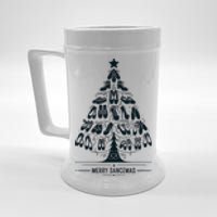 Vintage Christmas Dance Teacher Merry Dancemas Dancer Dancing Beer Stein