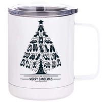 Vintage Christmas Dance Teacher Merry Dancemas Dancer Dancing 12 oz Stainless Steel Tumbler Cup