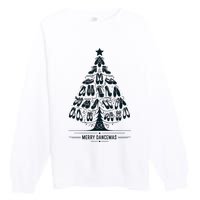 Vintage Christmas Dance Teacher Merry Dancemas Dancer Dancing Premium Crewneck Sweatshirt