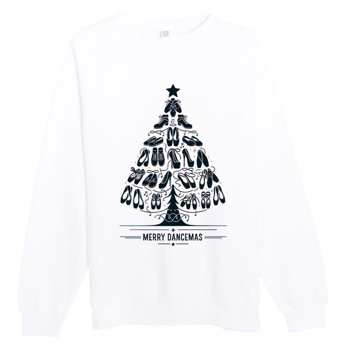 Vintage Christmas Dance Teacher Merry Dancemas Dancer Dancing Premium Crewneck Sweatshirt