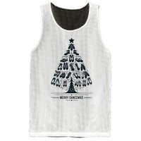 Vintage Christmas Dance Teacher Merry Dancemas Dancer Dancing Mesh Reversible Basketball Jersey Tank