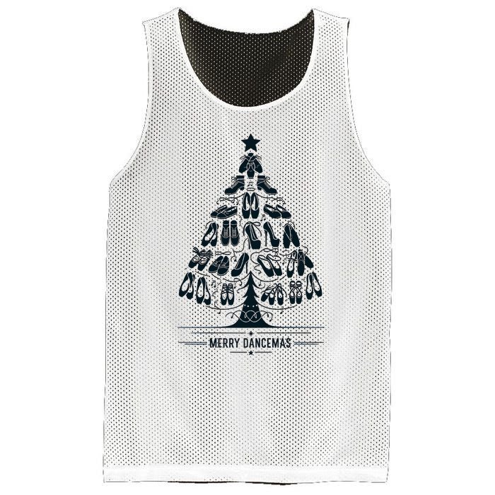 Vintage Christmas Dance Teacher Merry Dancemas Dancer Dancing Mesh Reversible Basketball Jersey Tank