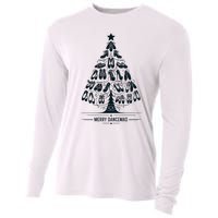 Vintage Christmas Dance Teacher Merry Dancemas Dancer Dancing Cooling Performance Long Sleeve Crew