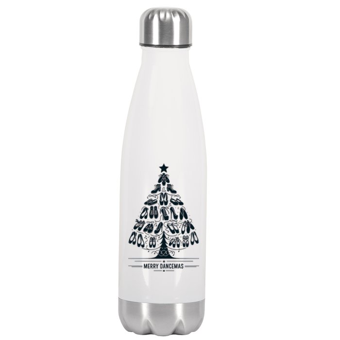 Vintage Christmas Dance Teacher Merry Dancemas Dancer Dancing Stainless Steel Insulated Water Bottle