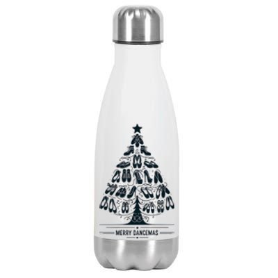 Vintage Christmas Dance Teacher Merry Dancemas Dancer Dancing Stainless Steel Insulated Water Bottle