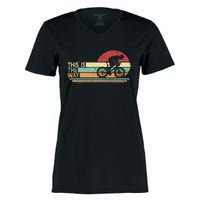 Vintage Cycling Dad This Is The Way Women's Momentum V-Neck T-Shirt