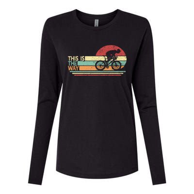 Vintage Cycling Dad This Is The Way Womens Cotton Relaxed Long Sleeve T-Shirt