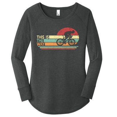 Vintage Cycling Dad This Is The Way Women's Perfect Tri Tunic Long Sleeve Shirt