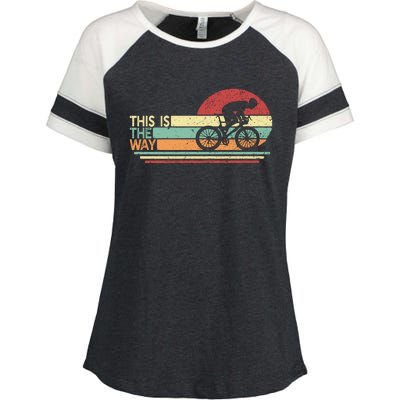 Vintage Cycling Dad This Is The Way Enza Ladies Jersey Colorblock Tee