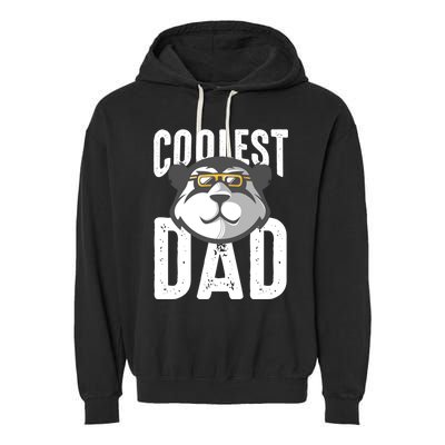 Vintage Coolest Dad Panda Worlds Best Father Dad Crew Gift Garment-Dyed Fleece Hoodie