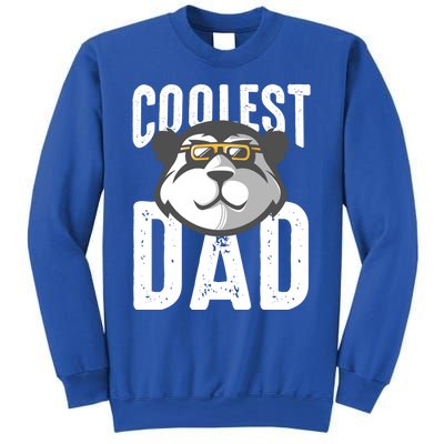 Vintage Coolest Dad Panda Worlds Best Father Dad Crew Gift Sweatshirt