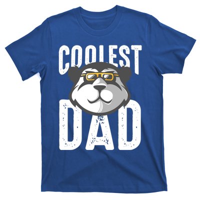 Vintage Coolest Dad Panda Worlds Best Father Dad Crew Gift T-Shirt