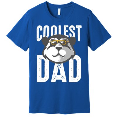 Vintage Coolest Dad Panda Worlds Best Father Dad Crew Gift Premium T-Shirt