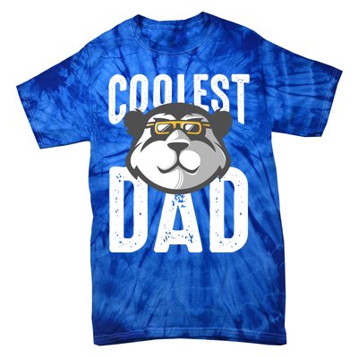 Vintage Coolest Dad Panda Worlds Best Father Dad Crew Gift Tie-Dye T-Shirt