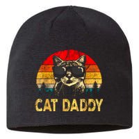 Vintage Cat Daddy Funny Cat Lover Gift Cat Dad Fathers Sustainable Beanie