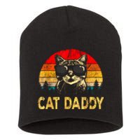 Vintage Cat Daddy Funny Cat Lover Gift Cat Dad Fathers Short Acrylic Beanie