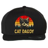 Vintage Cat Daddy Funny Cat Lover Gift Cat Dad Fathers Wool Snapback Cap