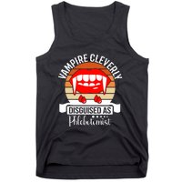 Vampire Cleverly Disguised As Phlebotomist Phlebotomy Tech Lab Tech Tank Top