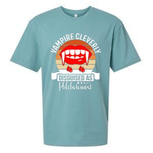 Vampire Cleverly Disguised As Phlebotomist Phlebotomy Tech Lab Tech Sueded Cloud Jersey T-Shirt