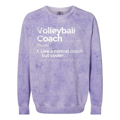 Volleyball Coach Definition Funny Gift Colorblast Crewneck Sweatshirt