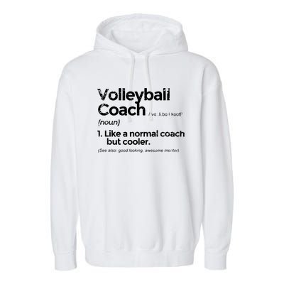 Volleyball Coach Definition Funny Gift Garment-Dyed Fleece Hoodie