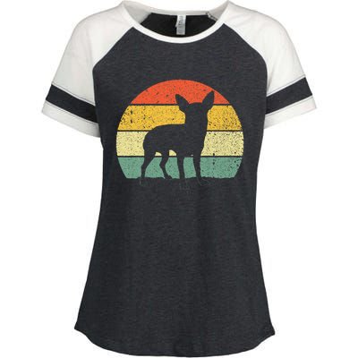 Vintage Chihuahua Design Chihuahua Lovers Enza Ladies Jersey Colorblock Tee