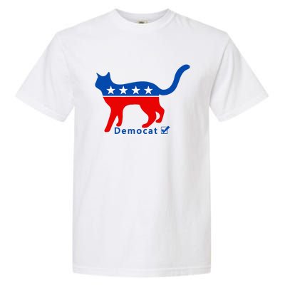 Vote Cat Democrat Liberal Cat Lover Biden Harris 2024 Garment-Dyed Heavyweight T-Shirt